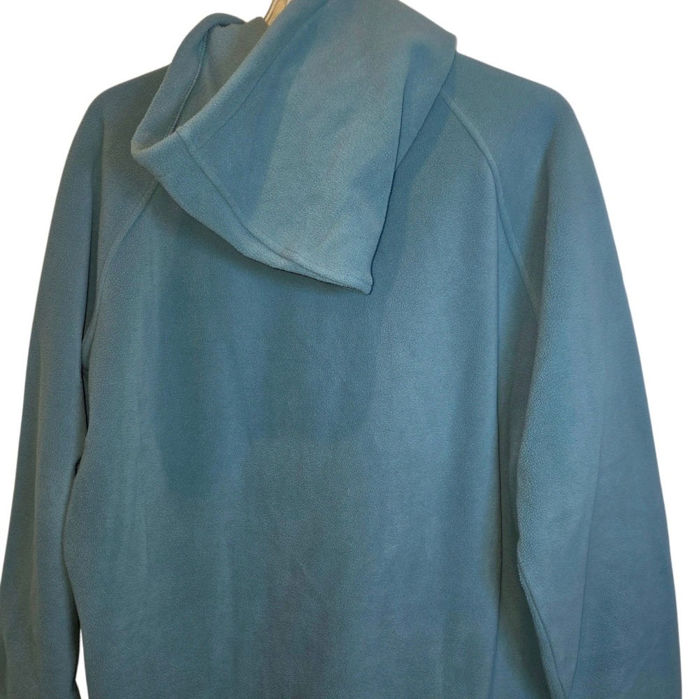 VTG Woolrich Fleece 1/4 Zip Pullover‎ Hoodie Jacket Top Sz Large Teal Blue - Picture 4 of 12